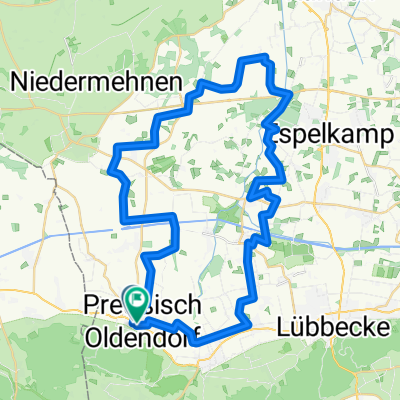 Route in Preußisch Oldendorf