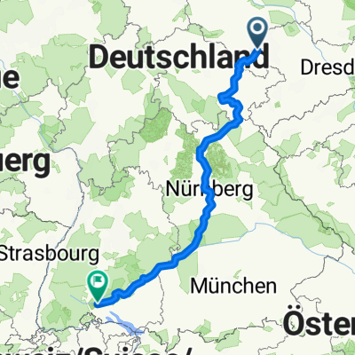 Route nach Immendingen