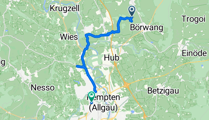 Ottisried, Haldenwang nach Adenauerring, Kempten (Allgäu)