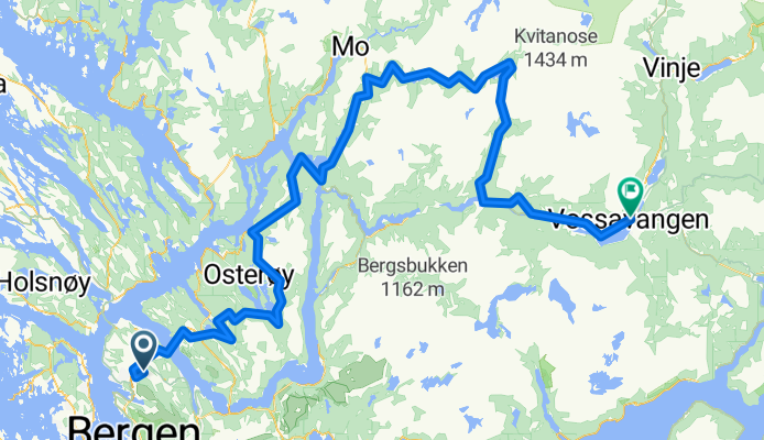 Liakroken, Nyborg naar Ringheimsvegen, Voss