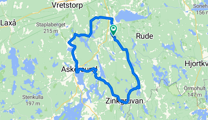 PerOlofGården - Åsbro - Åmmeberg - Askersund - Lerbäck (alternativ)