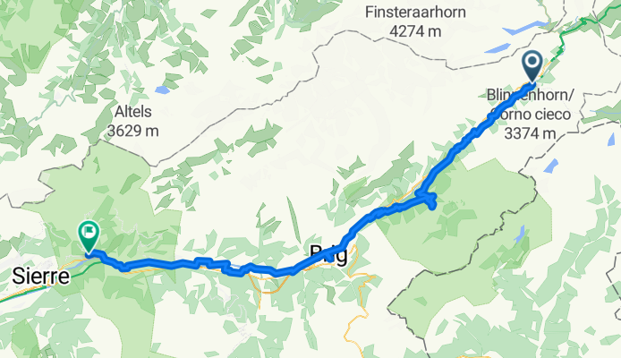 Ulrichen to Varen via Eurovelo