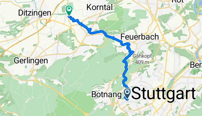 Scheffelstraße, Stuttgart nach Motorstraße, Stuttgart