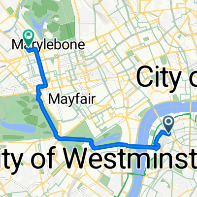 Station Approach Road, London to Melcombe Place, London