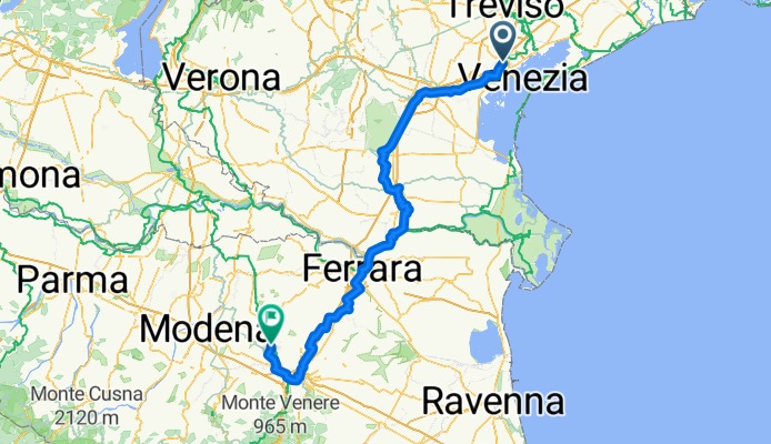 Route nach Anzola dell'Emilia