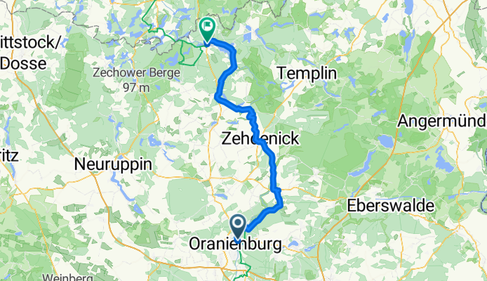 Straße der Einheit, Oranienburg nach Brandenburger Straße, Fürstenberg/Havel