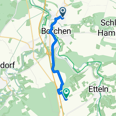 Holsteiner Weg, Borchen nach Borchen