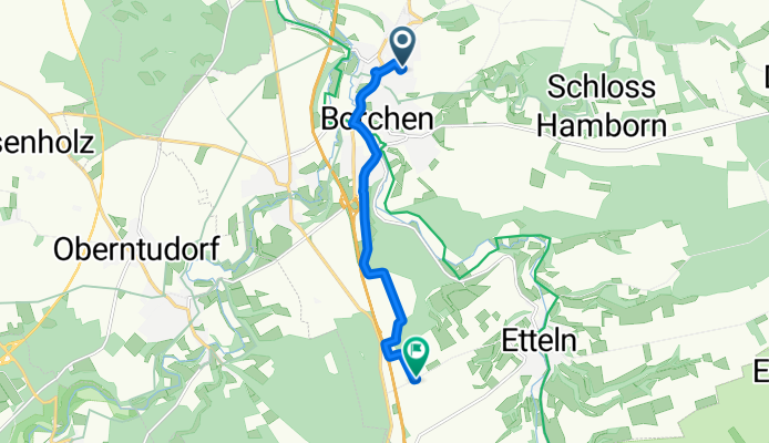 Holsteiner Weg, Borchen nach Borchen