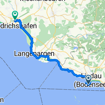 Lindau (Bodensee) nach Goethestraße, Friedrichshafen