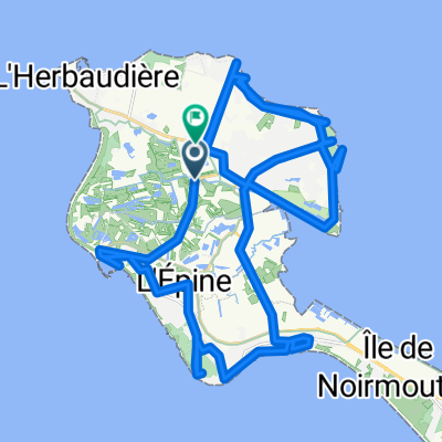 D 96, Noirmoutier-en-l'Île à Route de l'Herbaudière, Noirmoutier-en-l'Île