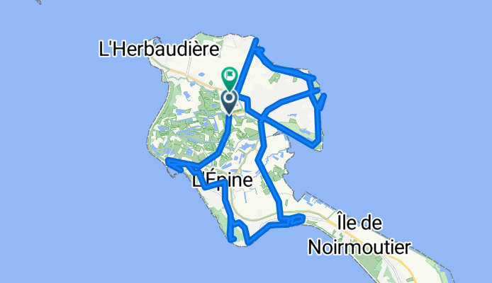 D 96, Noirmoutier-en-l'Île à Route de l'Herbaudière, Noirmoutier-en-l'Île