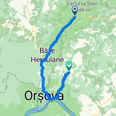Valea Cernei to Gorgovita - Partial Recovered Route