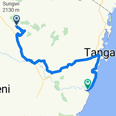 Lushoto to Pangani, Tanzania