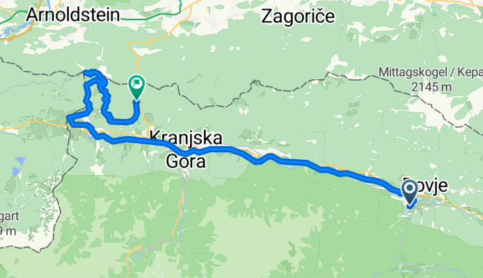 Mojstrana -Tromeja 34 km, 1050 vm