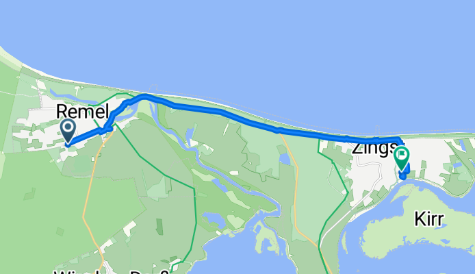 Lange Straße, Prerow nach Jordanstraße, Zingst