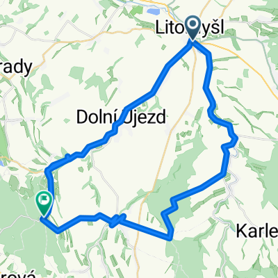 Litomyšl - Čistá - Lubná - Poříčí - Litomyšl