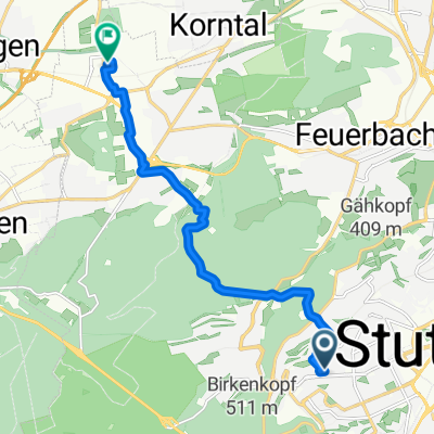 Forststraße, Stuttgart nach Holderäckerstraße, Stuttgart