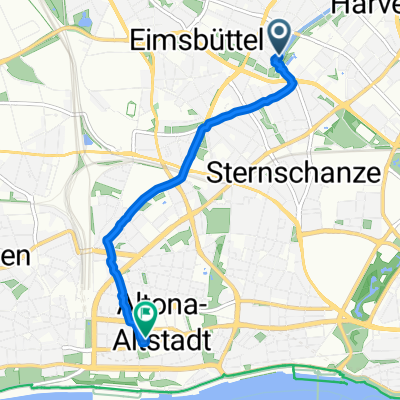 Bismarckstraße, Hamburg nach Königstraße, Hamburg