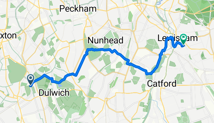 Rosendale Road, London to Clarendon Rise, London