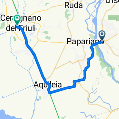 Via Cesare Battisti, San Canzian d'Isonzo nach SR 352, Cervignano del Friuli