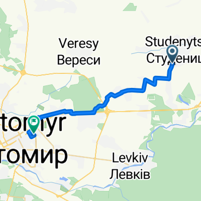 От вул. Київська до вулиця Вокзальна