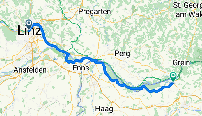 Donauradweg Etappe 3 Südufer: Linz - Ardagger