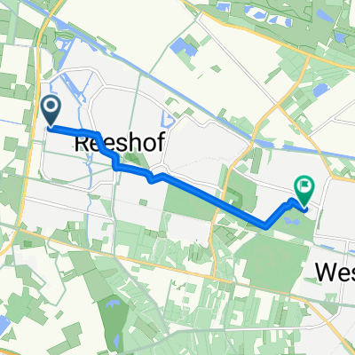 Weg van huis naar stage Leerjaar 2(Thebe Wandelbos Wijkverpleging)