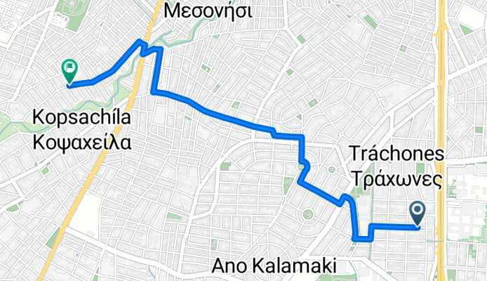 Λεωφόρος Βουλιαγμένης to Αναγνωσταρά