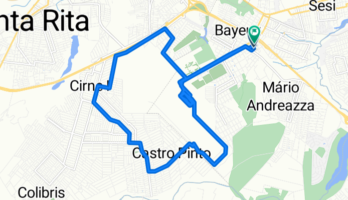 De Rua Antônio Jerônimo a Rua Quinze de Novembro