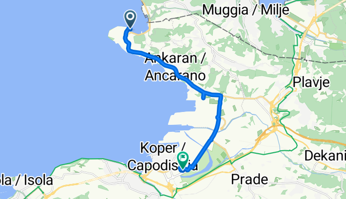 Jadranska cesta, Ankaran-Ancarano to Ankaranska cesta, Koper