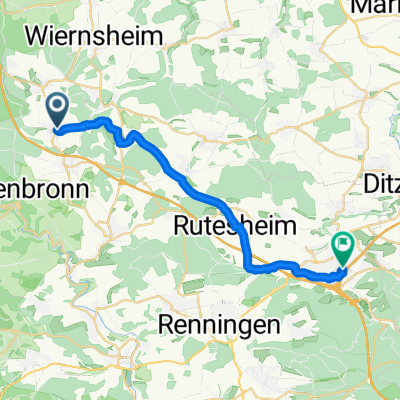 Route nach Leonberg