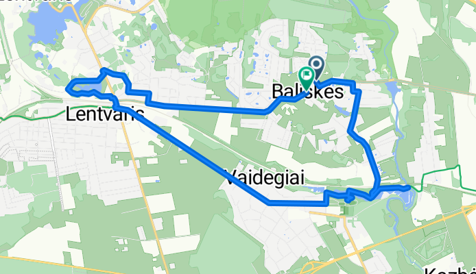 Route in Vilnius