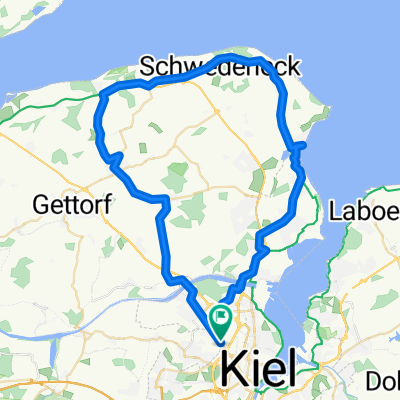 Strander Hafen – Tiergehege Tannenberg Runde von Kiel Hauptbahnhof