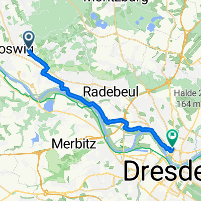 Neucoswiger Straße, Coswig nach Eisenbahnstraße, Dresden