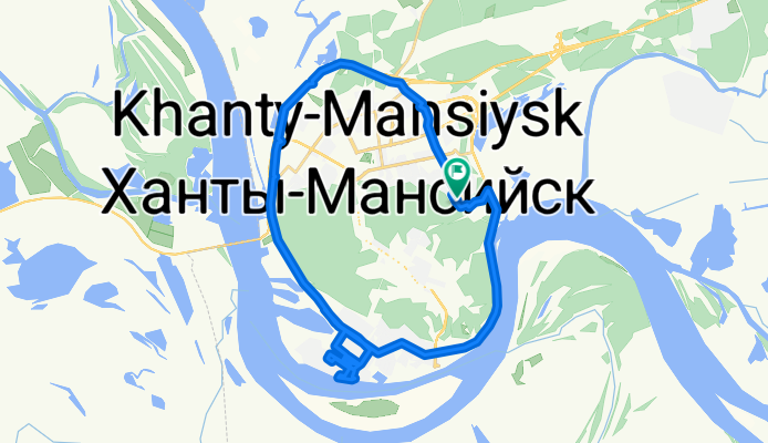 улица Геологов, Ханты-Мансийск до улица Геологов, Ханты-Мансийск