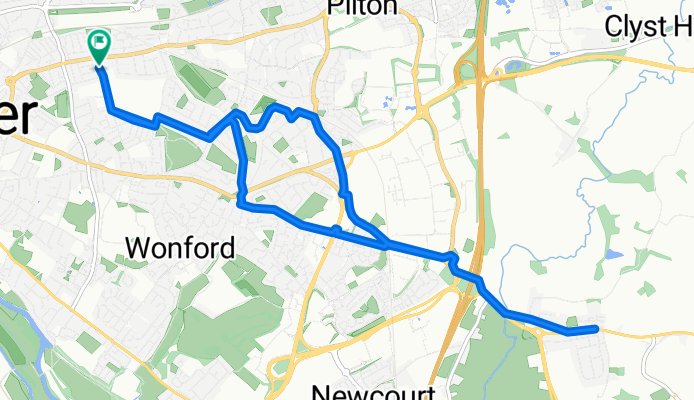 Route in Exeter
