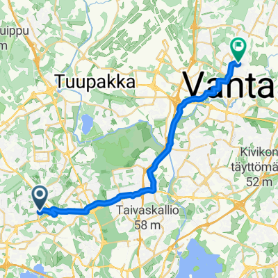Vuorikummunpolku, Helsinki to Sinivuokontie, Vantaa