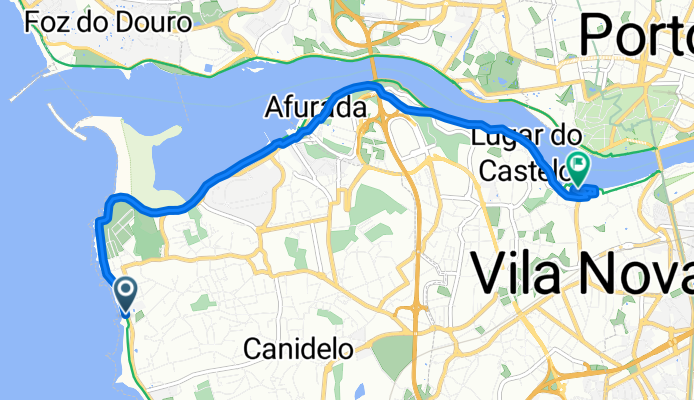 Avenida da Beira-Mar, Vila Nova de Gaia a Avenida Ramos Pinto, Vila Nova de Gaia