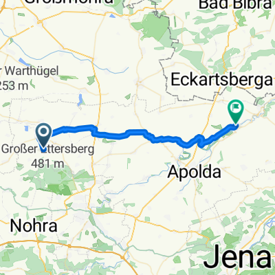 Ottmannshausen, Am Ettersberg nach Dorfstraße, Eberstedt