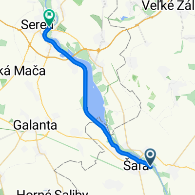 Šaľa, Šaľa až Šintavská, Sereď