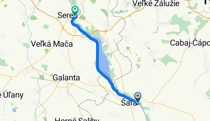 Šaľa, Šaľa až Šintavská, Sereď