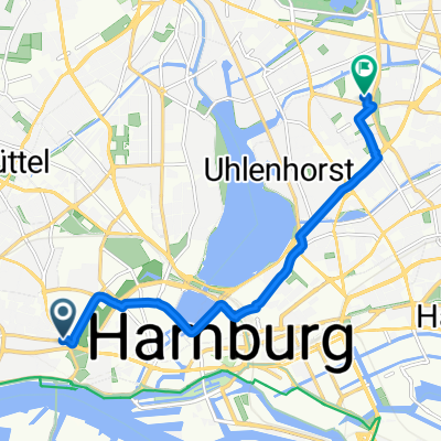 Millerntorplatz, Hamburg nach Lachnerstraße, Hamburg