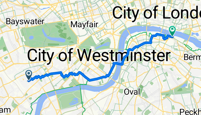 Route in London