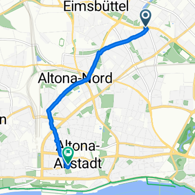 Fruchtallee, Hamburg nach Königstraße, Hamburg
