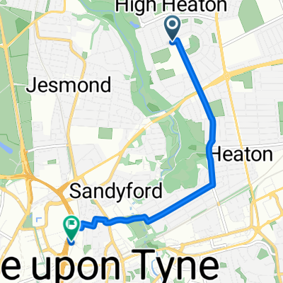 Route to Northumbria University