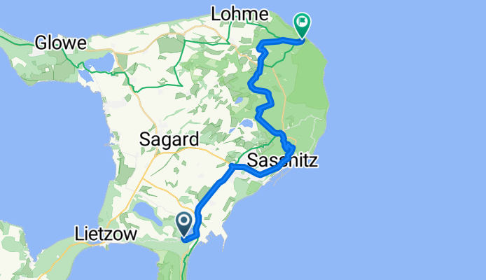 Neu Mukran, Sassnitz nach Stubbenkammer, Sassnitz