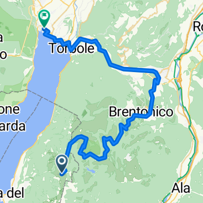 Felvonótól legurulni a hegyen Riva del gardaig.