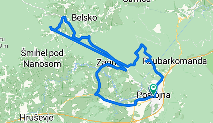 Tržaška cesta, Postojna a Ljubljanska cesta, Postojna