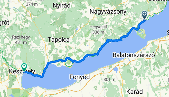 9. Tag Balatonfüred bis Keszthely