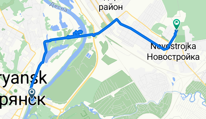 Набережная улица, Брянск до улица Есенина, Брянск